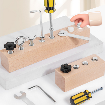 🥳50%  OFF!🪵Montessori Wooden Screw Driver Board Toy