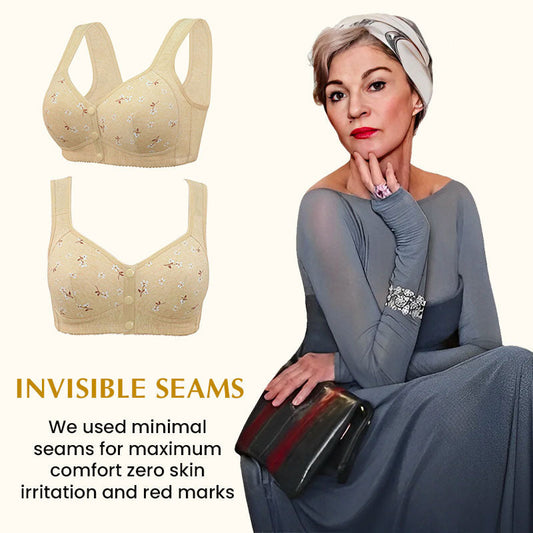 👙 No More Twisting! ✨ Front Button Bra – Clip in the Front, Comfort All Day. 🎀