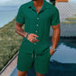 💎 50% OFF! 💎 Men’s 2-Piece Loose Shirt & Shorts Set – Breathable, Relaxed Fit & Effortless Summer Style 👕🩳