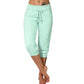 💎 50% OFF! 💎 Drawstring Waist Cropped Sweatpants – Soft Polyester, Capri-Length & Side Pockets (6 Colors, S–3XL) 👖🌸