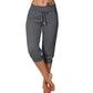💎 50% OFF! 💎 Drawstring Waist Cropped Sweatpants – Soft Polyester, Capri-Length & Side Pockets (6 Colors, S–3XL) 👖🌸