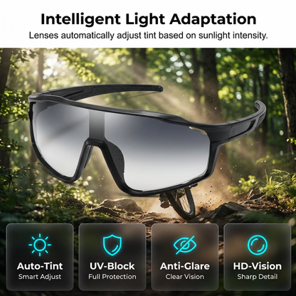 🚴‍♀️ Light-Sensitive Sports Glasses for Men & Women