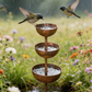 ☔️3-Tier Rustic Metal Bird Feeder & Drinker Stake