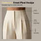 Women's Elegant Pleated Wide-Leg Suit Pants - High-Waist, Flowy & Versatile