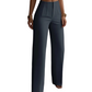 Women's Elegant Pleated Wide-Leg Suit Pants - High-Waist, Flowy & Versatile