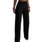 Women's Elegant Pleated Wide-Leg Suit Pants - High-Waist, Flowy & Versatile
