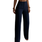 Women's Elegant Pleated Wide-Leg Suit Pants - High-Waist, Flowy & Versatile