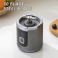 🍹🔋 Portable USB blender – wireless, 10-blade, crushes ice & fruits instantly!