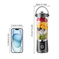 🍹🔋 Portable USB blender – wireless, 10-blade, crushes ice & fruits instantly!