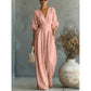 ⌛50% Off💟Women's V-Neck High Waist Wide Leg Jumpsuit
