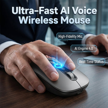🖱️ LIMITED-TIME 50% OFF! 💥 AI Smart Voice Wireless Mouse – 1600 Words/Min, Translation Hub, Ergonomic ✨