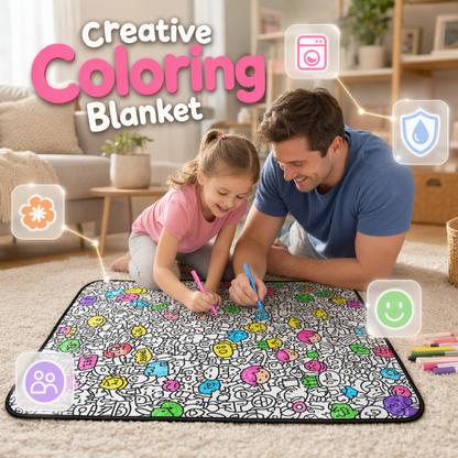 🎨💖 Family DIY Coloring Blanket – Creative Screen-Free Fun for Kids & Parents