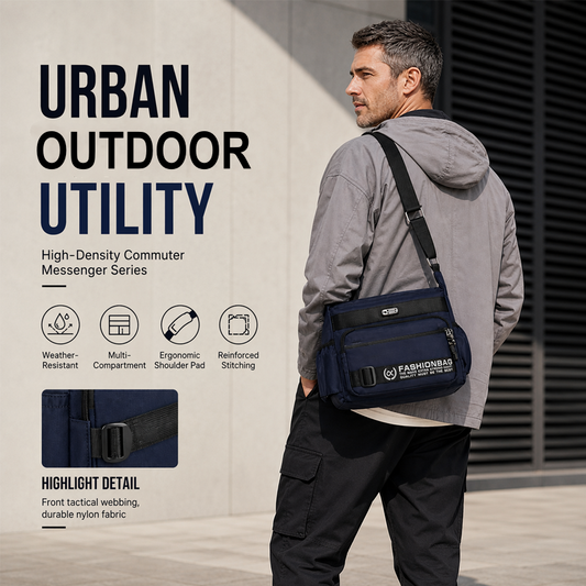 Men's Large Capacity Multi-Pocket Crossbody Bag