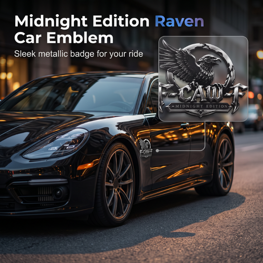 🔥Buy 1 Get 1 Free🔥🐦‍⬛🚗Midnight Edition Raven Metal Emblem for Cars and Trucks🎁