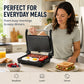 🍳 Electric Sandwich Maker with Ribbed Nonstick Grill Plates