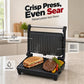 🍳 Electric Sandwich Maker with Ribbed Nonstick Grill Plates