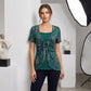 Women's Leopard Print O-Ring Faux Two-Piece T-Shirt