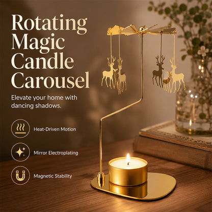 ⏳Limited-time 50% off⏰Decorative Gold Rotary Candle Holder🕯️✨