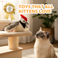 Electric Plush Cat Teaser Toy with Sounds