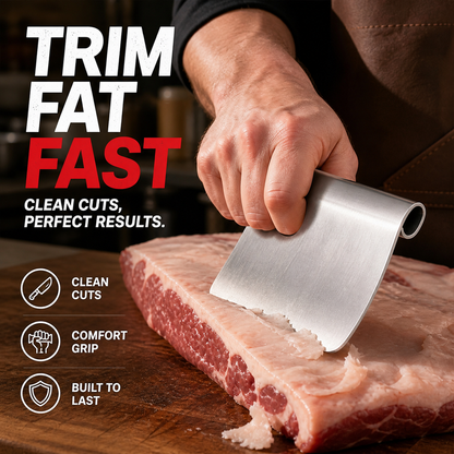 🥩 Ergonomic Curved Meat Scraper for Fat & Fascia Removal