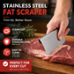 🥩 Ergonomic Curved Meat Scraper for Fat & Fascia Removal