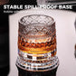 🥃🔥 50% OFF! 360° Rotating Whiskey Glass Tumbler – Smooth Swivel Base, Crystal Clear Glass, Heavy Bottom for Balanced Sipping ✨