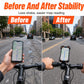 📱 Bike mount with shock absorption – 4-axis, mechanical lock, one-handed operation. Perfect for e-bikes! 🚴‍♂️🔒