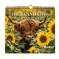 🐂 2027 Highland Cow Calendar – Rustic Beauty & Daily Planning