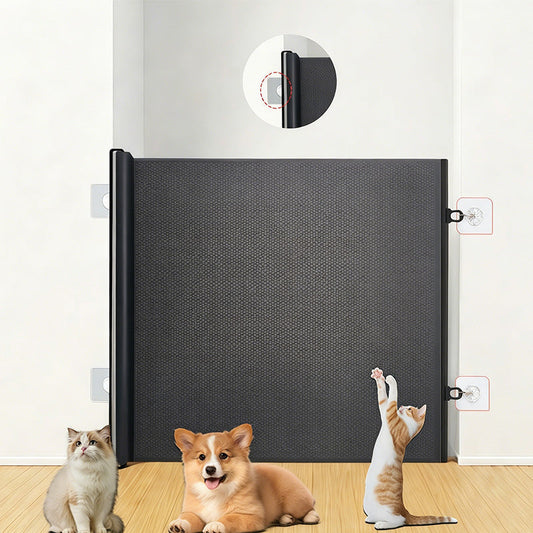 ⏳🔥LIMITED-TIME 50% OFF! ⏰Retractable Punch-Free Pet Gate for Indoor Doorways and Stairs