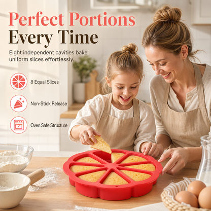 🥳HOT SALE🥳💞49K+ SOLD! Silicone Cake Mold – From £6.88! 8 cavities, 23cm & flexible release. Perfect portions – grab yours! ✅
