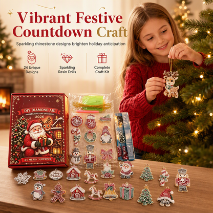 ⏳Limited-time 50% off⏰24-Day Christmas Countdown Ornament DIY Kit🎄🎅📅