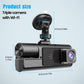 🚗 Triple Camera Dash Cam: 1080P Full HD, Front/Interior/Rear, Night Vision, G-Sensor, Parking Mode