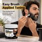 🧔50% OFF NOW! Men's Natural Black Beard Dye Cream – Gentle Charcoal Beard Blackening Cream, Gray Beard Coverage, Nourishing Formula with Application Brush for Home Use