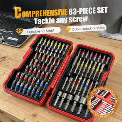 🏆 LIMITED-TIME 50% OFF! 🔧 83-Piece S2 Screwdriver Bit Set