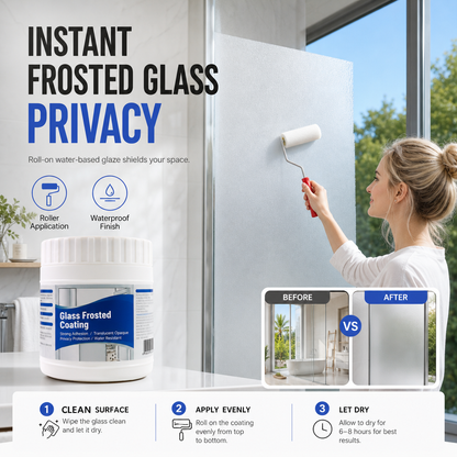 Frosted Glass Privacy Coating Kit – Water-Based Window Treatment